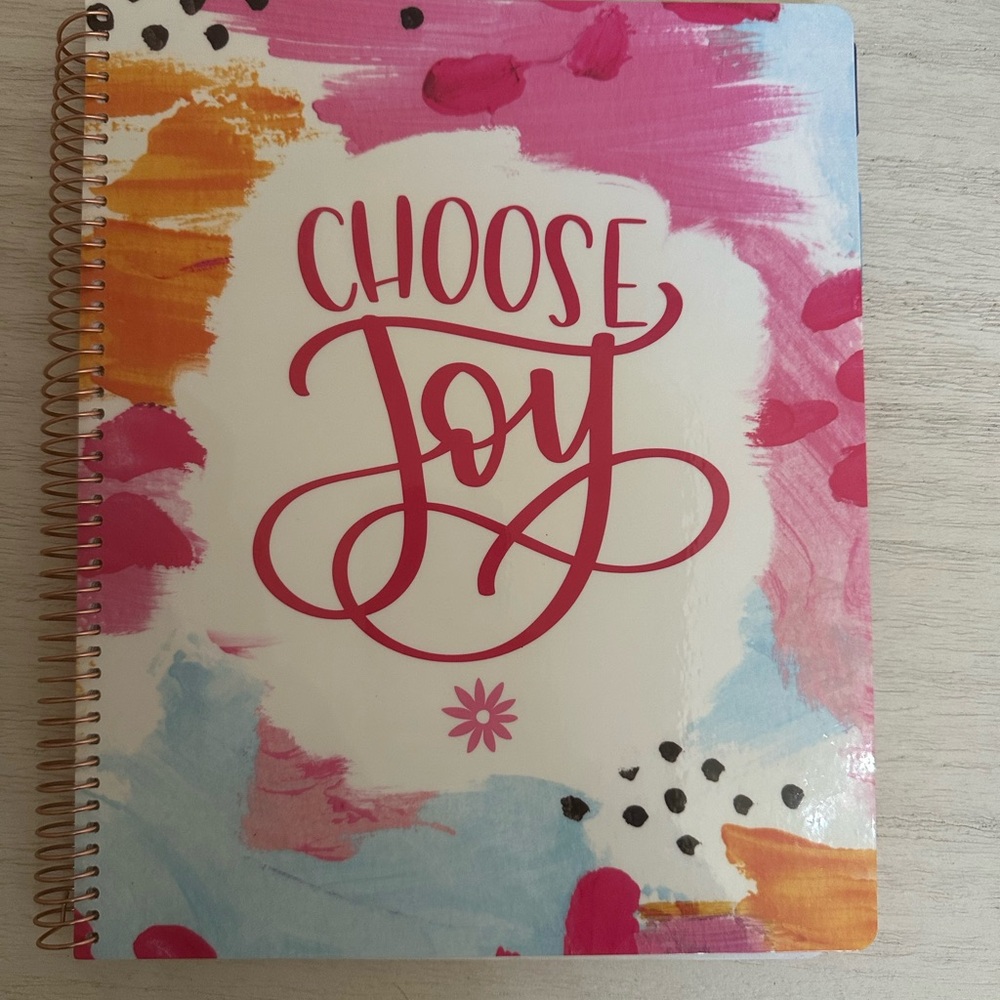'Choose Joy' Spiral Planner Notebook